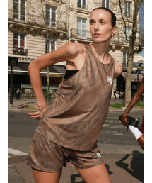 Unisex Pace Trace Singlet_Brown