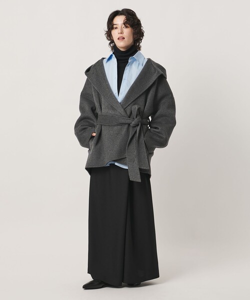 MARW UNITED ARROWS(マルゥ ユナイテッドアローズ)の「<MARW UNITED ARROWS>フーデッド リバー ミドルコート(その他アウター・レディース・ダークグレー/ブラック・38/36)」の4枚目の写真
