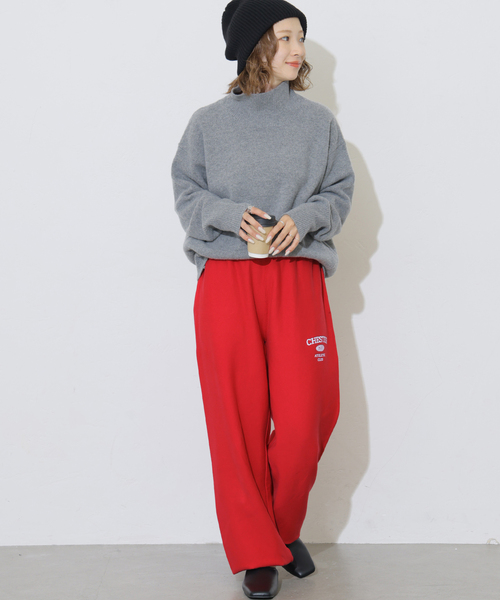 JOURNAL STANDARD relume(ジャーナルスタンダード レリューム)の「ロゴスウェットパンツ(スウェットパンツ・レディース・グレー/レッド・FREE)」の11枚目の写真