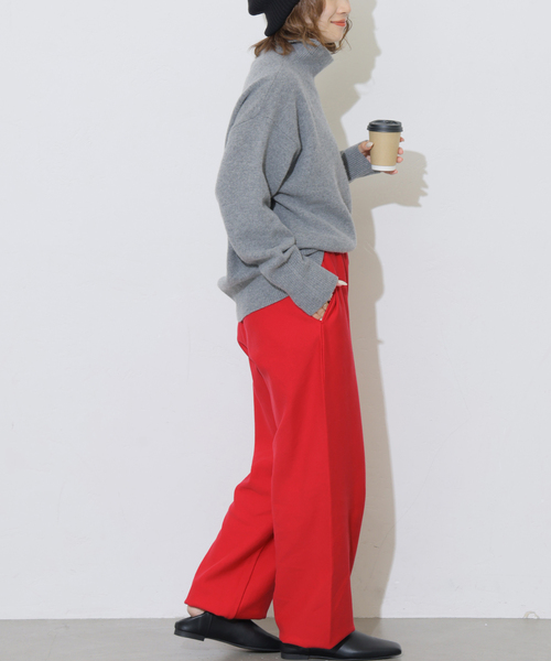 JOURNAL STANDARD relume(ジャーナルスタンダード レリューム)の「ロゴスウェットパンツ(スウェットパンツ・レディース・グレー/レッド・FREE)」の12枚目の写真