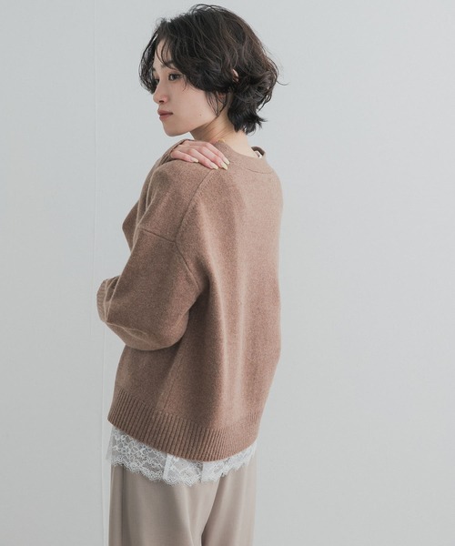 URBAN RESEARCH DOORS(アーバンリサーチドアーズ)の「AQUAウールカシミヤVネックカーディガン(ニット/セーター・レディース・ライトグレー/グレー/ブラウン系その他・FREE)」の14枚目の写真
