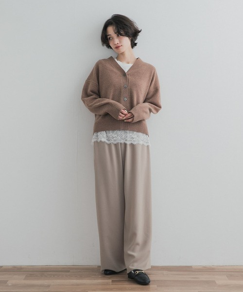 URBAN RESEARCH DOORS(アーバンリサーチドアーズ)の「AQUAウールカシミヤVネックカーディガン(ニット/セーター・レディース・ライトグレー/グレー/ブラウン系その他・FREE)」の8枚目の写真