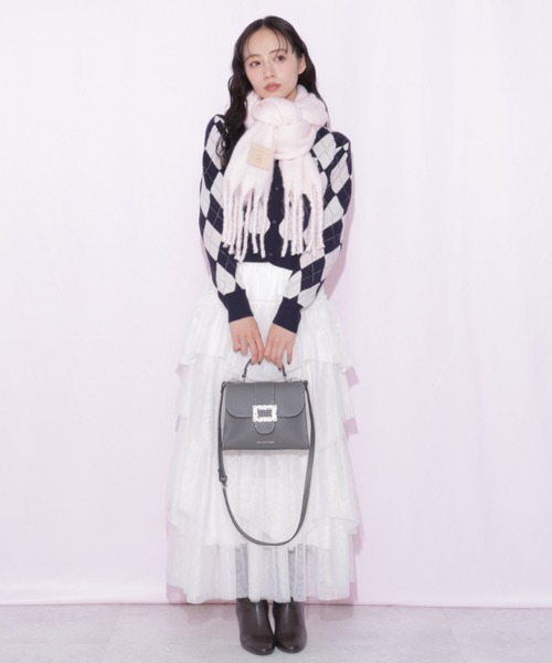 JILL by JILL STUART(ジルバイジルスチュアート)の「<BEARシリーズ>ラメアーガイルニット(ニット/セーター・レディース・ネイビー系1/ピンク系その他/ブラウン系その他/ブルー系その他・FREE)」の6枚目の写真