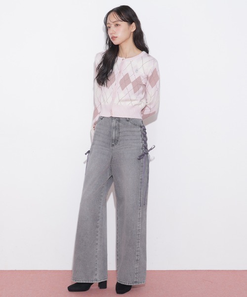 JILL by JILL STUART(ジルバイジルスチュアート)の「<BEARシリーズ>ラメアーガイルニット(ニット/セーター・レディース・ネイビー系1/ピンク系その他/ブラウン系その他/ブルー系その他・FREE)」の15枚目の写真