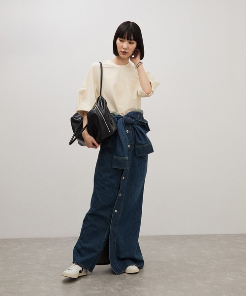 ADAM ET ROPE'(アダムエロペ)の「【WEB限定】ソフトレザーライクボストンバッグ(ボストンバッグ・レディース・ベージュ/ブラック・FREE)」の10枚目の写真