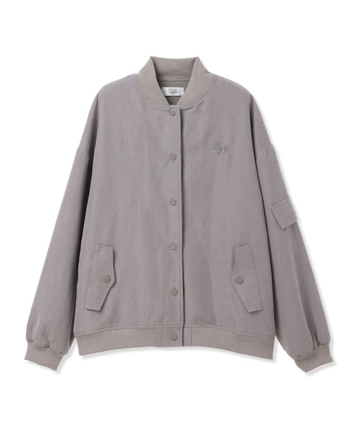 BISKEE（ビスキー）の「裏フリースMA-1ブルゾン（ブルゾン・レディース・グレー/ピンク・160cm/150cm/140cm）」の2枚目の写真
