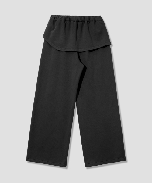 Verdnt（バーダント）の「スカート レイヤード スウェットパンツ [チャコール]（スウェットパンツ・レディース・その他・SMALL/MEDIUM）」の5枚目の写真