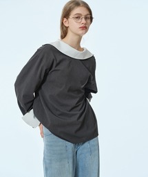 スーティングハイネックバックジップトップ / Suiting High-Neck Back-Zip Top