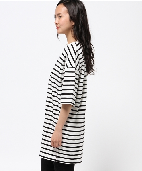 VENCEEXCHANGE（ヴァンスエクスチェンジ）の「ボーダーワンピース（ワンピース・レディース・ホワイト/ブラック・MEDIUM）」の4枚目の写真