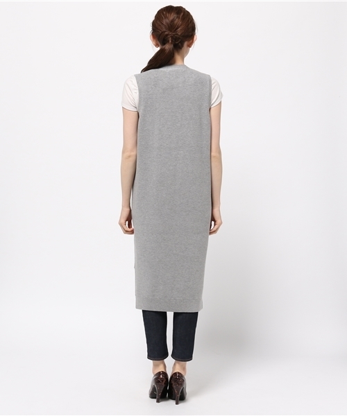 SLY（スライ）の「LONG HG GILET（ベスト・レディース・トップグレー/ホワイト/カーキ/ブラック/ベージュ・FREE）」の8枚目の写真