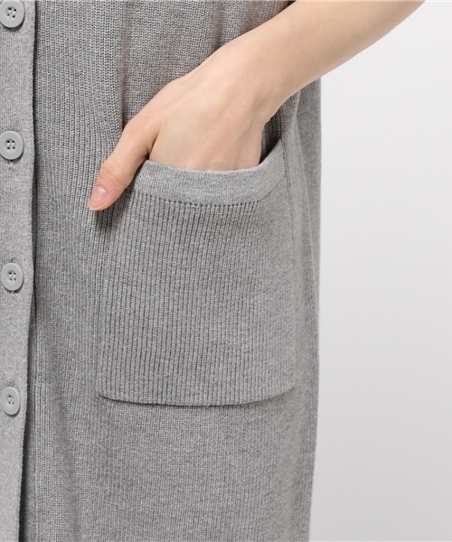 SLY（スライ）の「LONG HG GILET（ベスト・レディース・トップグレー/ホワイト/カーキ/ブラック/ベージュ・FREE）」の10枚目の写真