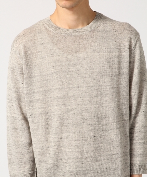 RAGEBLUE(レイジブルー)の「【接触冷感】フレンチリネンクルー7分袖/718733(ニット/セーター・メンズ・ライトブルー/グリーン/グレー・LARGE/MEDIUM)」の7枚目の写真