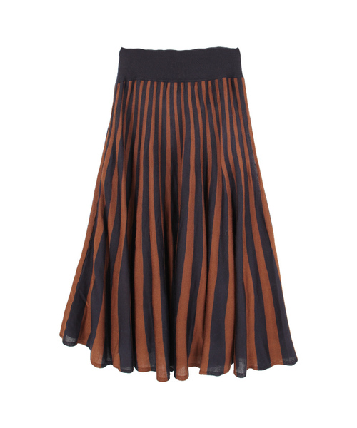 titivate（ティティベイト）の「ｽﾄﾗｲﾌﾟﾆｯﾄﾐﾃﾞｨｱﾑｽｶｰﾄ（スカート・レディース・グレー×ホワイト/ブラック×ホワイト/ベージュ系その他/ブルー系その他/グリーン系その他・FREE）」の18枚目の写真