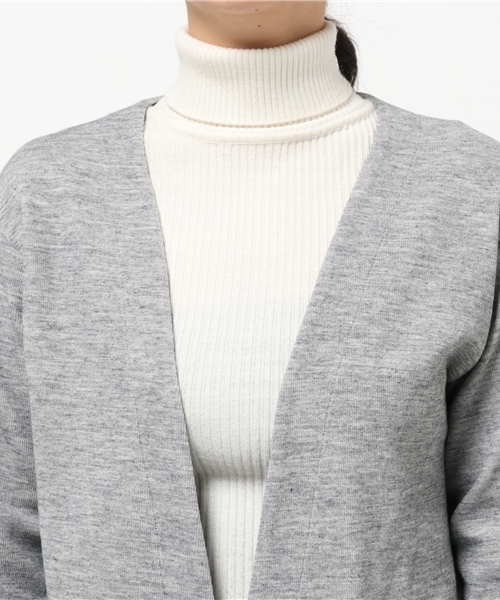 LBC（エルビーシー）の「Wフェイスオープンフロントカーディガン（カーディガン/ボレロ・レディース・マスタード/ネイビー/アッシュグレー・LARGE/MEDIUM）」の7枚目の写真