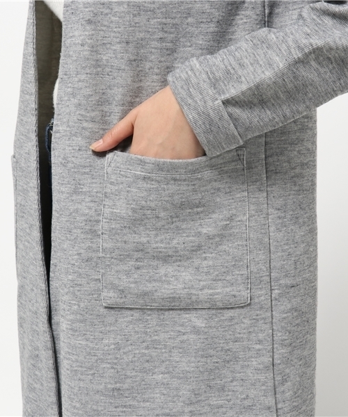 LBC（エルビーシー）の「Wフェイスオープンフロントカーディガン（カーディガン/ボレロ・レディース・マスタード/ネイビー/アッシュグレー・LARGE/MEDIUM）」の9枚目の写真