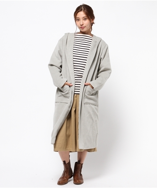 WEGO（ウィゴー）の「WEGO/フードガウンコート（チェスターコート・レディース・キャメル/ピンク/杢グレー・FREE）」の15枚目の写真
