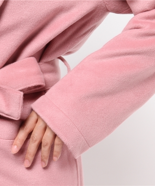 WEGO（ウィゴー）の「WEGO/フードガウンコート（チェスターコート・レディース・キャメル/ピンク/杢グレー・FREE）」の8枚目の写真