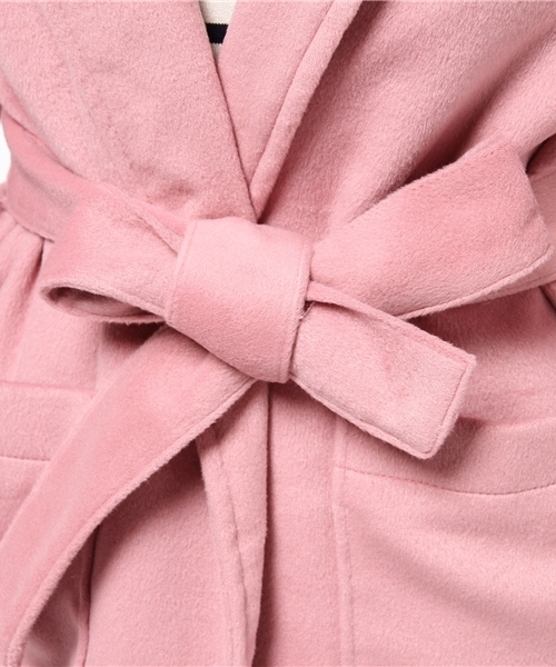 WEGO（ウィゴー）の「WEGO/フードガウンコート（チェスターコート・レディース・キャメル/ピンク/杢グレー・FREE）」の11枚目の写真