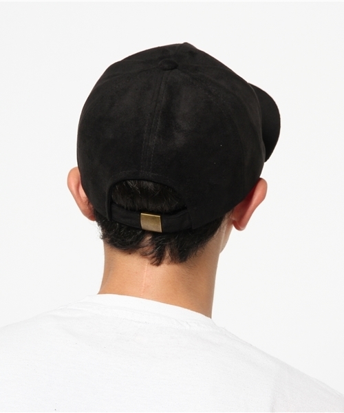 VENCEEXCHANGE（ヴァンスエクスチェンジ）の「スエード平ツバ刺繍キャップ       （キャップ・メンズ・ブラック/ベージュ・FREE）」の4枚目の写真