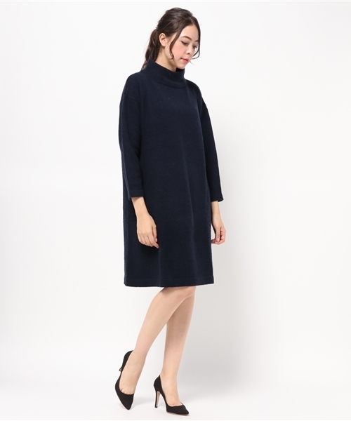 LBC（エルビーシー）の「ラムナイロンケーブルタートルワンピース（ワンピース・レディース・グレー/ネイビー・MEDIUM）」の6枚目の写真