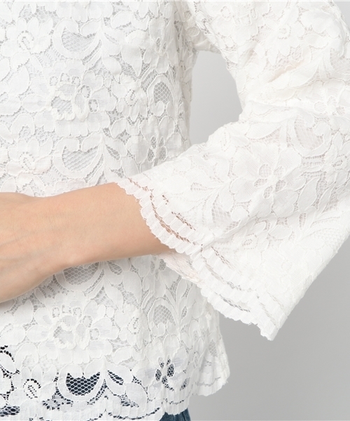 Honeys（ハニーズ）の「総レースプルオーバー（Tシャツ/カットソー・レディース・ブラック/アイボリー/ピンク/オフホワイト・L/M）」の10枚目の写真