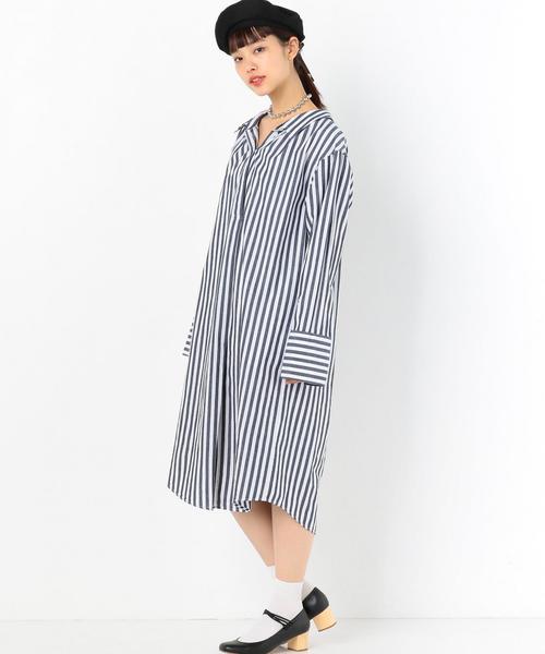 Another Edition(アナザーエディション)の「ストライプシャツワンピース ◆(シャツワンピース・レディース・ライトブルー/ネイビー・FREE)」の11枚目の写真