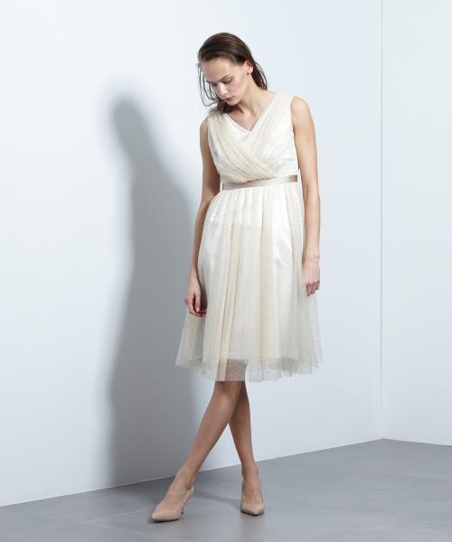 Grace Continental グレースコンチネンタル の ドットチュールワンピース ドレス Wear