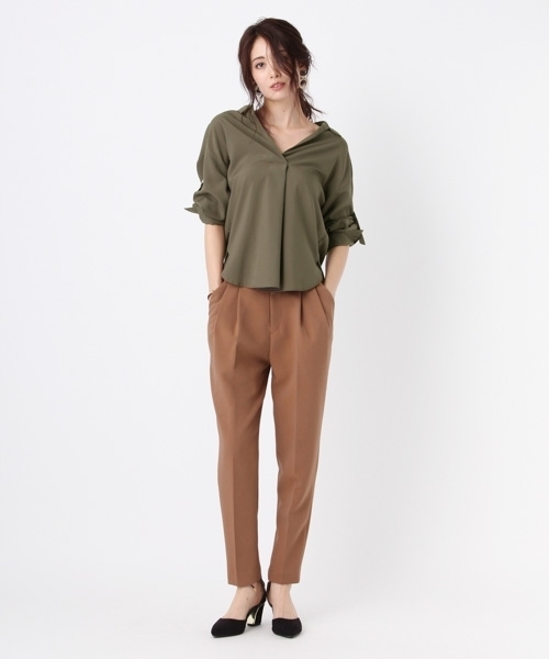 Andemiu（アンデミュウ）の「【共地のサッシュベルト付き!】リボンベルトツキパン768098（その他パンツ・レディース・キャメル/ブラック・MEDIUM/SMALL）」の10枚目の写真