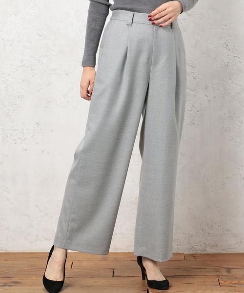 green label relaxing（グリーンレーベルリラクシング）の「◆KC W/PU SAXO ワイドパンツ ◆（その他パンツ・レディース・グレー/ネイビー/モカ/ライトブルー/ピンク/ホワイト/ダークグリーン/ベージュ・34/36/38/44/40/42/46）」の3枚目の写真