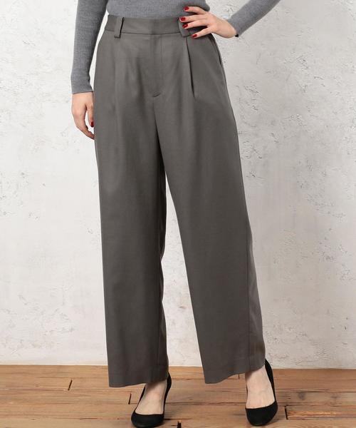 green label relaxing（グリーンレーベルリラクシング）の「◆KC W/PU SAXO ワイドパンツ ◆（その他パンツ・レディース・グレー/ネイビー/モカ/ライトブルー/ピンク/ホワイト/ダークグリーン/ベージュ・34/36/38/44/40/42/46）」の4枚目の写真