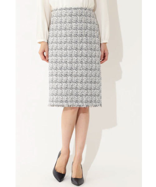 22 OCTOBRE（ヴァンドゥ－オクトーブル）の「◆ミックスツィードスカート（スカート・レディース・ネイビー/グレー・40/38/42/36）」の2枚目の写真