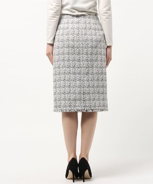 22 OCTOBRE（ヴァンドゥ－オクトーブル）の「◆ミックスツィードスカート（スカート・レディース・ネイビー/グレー・40/38/42/36）」の8枚目の写真