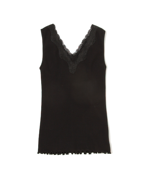 laboratory work(ラボラトリーワーク)の「コットンレースタンク(Tシャツ/カットソー・レディース・ブラック/ホワイト/グレー系その他・MEDIUM)」の3枚目の写真