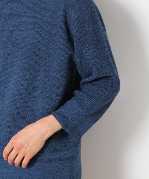 RAGEBLUE（レイジブルー）の「ワッフルパネルギマニットクルー7分袖/792920（ニット/セーター・メンズ・ベージュ/ブルー/ネイビー/ライトブルー/パープル・LARGE/MEDIUM/SMALL）」の17枚目の写真