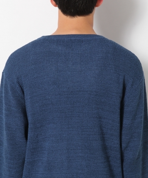 RAGEBLUE（レイジブルー）の「ワッフルパネルギマニットクルー7分袖/792920（ニット/セーター・メンズ・ベージュ/ブルー/ネイビー/ライトブルー/パープル・LARGE/MEDIUM/SMALL）」の21枚目の写真