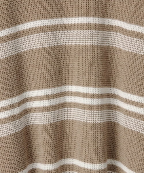 RAGEBLUE（レイジブルー）の「ワッフルパネルギマニットクルー7分袖/792920（ニット/セーター・メンズ・ベージュ/ブルー/ネイビー/ライトブルー/パープル・LARGE/MEDIUM/SMALL）」の13枚目の写真