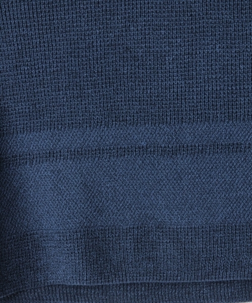 RAGEBLUE（レイジブルー）の「ワッフルパネルギマニットクルー7分袖/792920（ニット/セーター・メンズ・ベージュ/ブルー/ネイビー/ライトブルー/パープル・LARGE/MEDIUM/SMALL）」の11枚目の写真