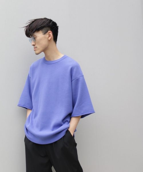 crepuscule(クレプスキュール)の「crepuscule/クレスキュプール/coolmax ニットTEE【UNISEX】(Tシャツ/カットソー・メンズ・ブラック/パープル/グレー/カーキ/イエロー/ブルー/その他・FREE)」の7枚目の写真