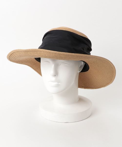 AMERICAN HOLIC(アメリカンホリック)の「折りたたみドレープキャペリン(ハット・レディース・ベージュ/ブラック/キャメル・FREE)」の2枚目の写真