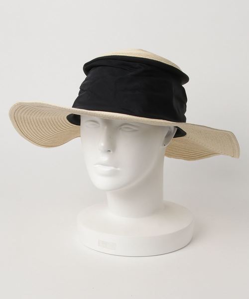 AMERICAN HOLIC(アメリカンホリック)の「折りたたみドレープキャペリン(ハット・レディース・ベージュ/ブラック/キャメル・FREE)」の3枚目の写真