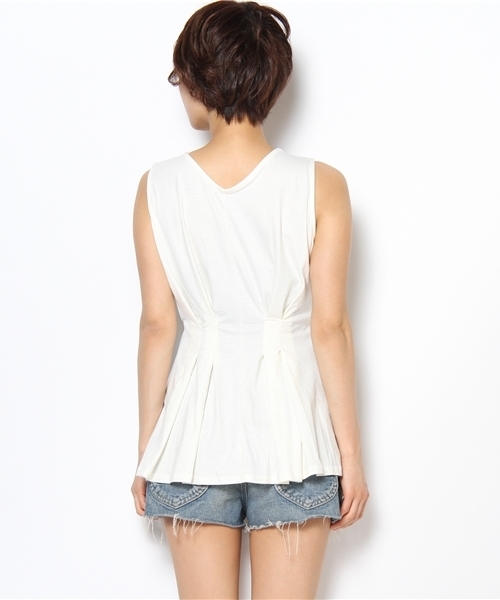 mysty woman（ミスティウーマン）の「箔プリントノースリーブチュニック（チュニック・レディース・ピンク/オフホワイト/ネイビー/トップグレー・MEDIUM）」の7枚目の写真