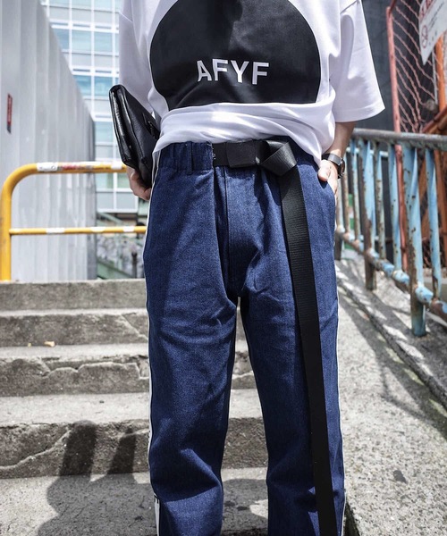 AFYF（エーエフワイエフ）の「rovtski 2018AFYF DENIMRUSSIAN LINE PANT（デニムパンツ・メンズ・インディゴブルー/ケミカルウォッシュ・MEDIUM/LARGE）」の11枚目の写真