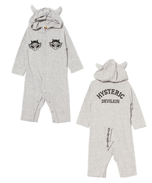 HYSTERIC MINI | BABY DEVILKIN BABY'S つの&しっぽ付き カバーオール(ロンパース)