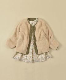 SHIPS | SHIPS KIDS:ボア×キルト リバーシブル Vネック ジャケット(80～90cm)(その他アウター)