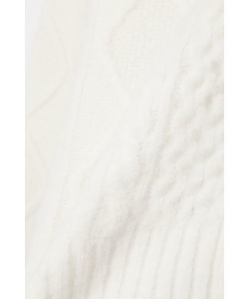 NATURAL BEAUTY BASIC(ナチュラルビューティーベーシック)の「ケーブルニット2WAYカーディガン(カーディガン/ボレロ・レディース・ネイビー/オフホワイト/ピンク・MEDIUM)」の8枚目の写真