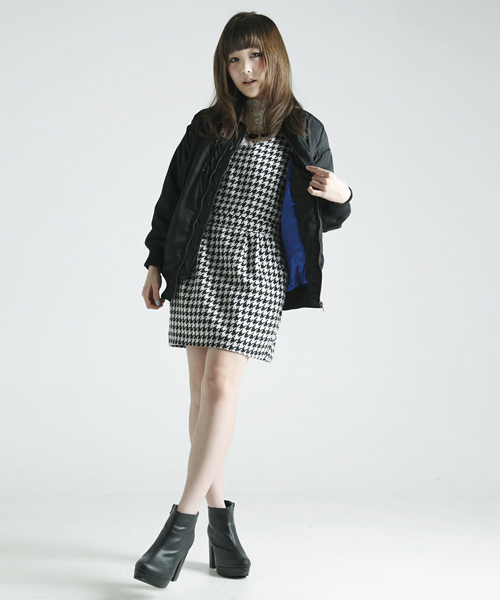 WEGO（ウィゴー）の「WEGO/BIG　MA-1（ブルゾン・レディース・ブラック/ネイビー・FREE）」の10枚目の写真