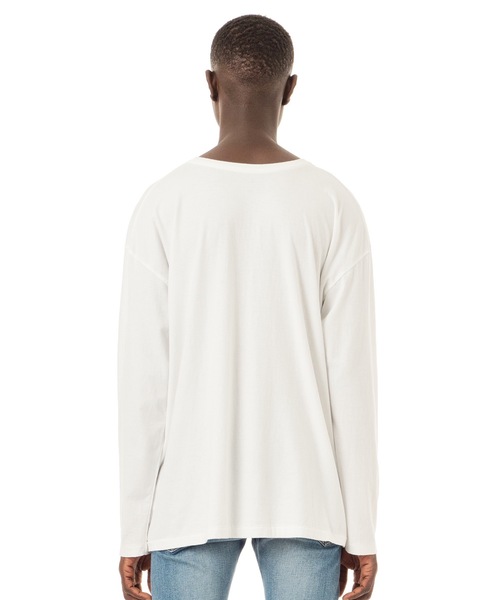 DAILY STANDARD by SANDINISTA(デイリースタンダードバイサンディニスタ)の「Cadet Easy Fit L-S Tee / イージフィット長袖Tシャツ(Tシャツ/カットソー・メンズ・ホワイト/チャコールグレー/ブラック/ヘザーグレー/ネイビー・SMALL/MEDIUM/LARGE)」の22枚目の写真