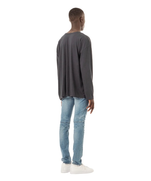DAILY STANDARD by SANDINISTA(デイリースタンダードバイサンディニスタ)の「Cadet Easy Fit L-S Tee / イージフィット長袖Tシャツ(Tシャツ/カットソー・メンズ・ホワイト/チャコールグレー/ブラック/ヘザーグレー/ネイビー・SMALL/MEDIUM/LARGE)」の17枚目の写真