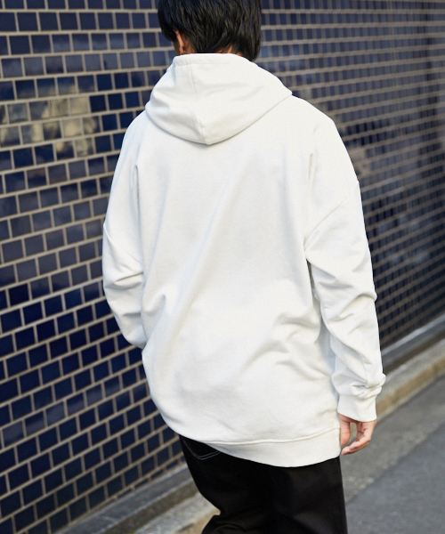 kutir（クティール）の「【ウルトラルーズシルエット】 裏毛パーカー（パーカー・メンズ・ホワイト/ベージュ/カーキ/ライトグリーン/スミクロ・MEDIUM/LARGE）」の7枚目の写真