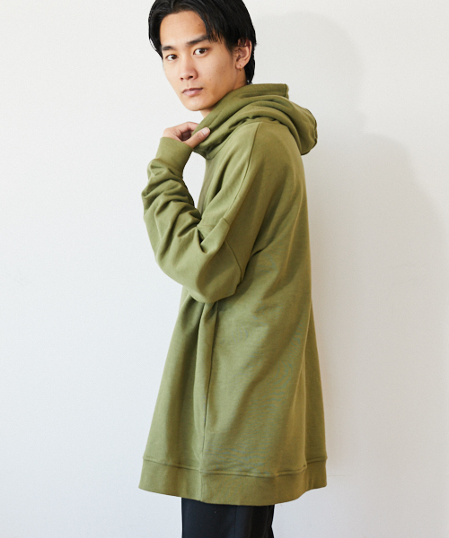 kutir（クティール）の「【ウルトラルーズシルエット】 裏毛パーカー（パーカー・メンズ・ホワイト/ベージュ/カーキ/ライトグリーン/スミクロ・MEDIUM/LARGE）」の16枚目の写真